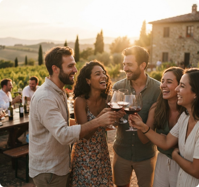 Referencia provisional de personas celebrando juntas